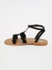 Les BAGATELLES Skórzane sandały "Thuja" w kolorze czarnym