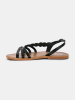 Les BAGATELLES Skórzane sandały "Satyre" w kolorze czarnym