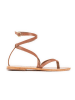 Les BAGATELLES Leder-Zehentrenner "Cortland" in Camel