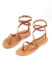 Les BAGATELLES Leder-Zehentrenner "Cortland" in Camel