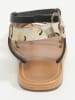 Les BAGATELLES Leder-Zehensandalen "Fennel" in Gold/ Schwarz/ Beige