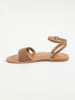 Les BAGATELLES Leren sandalen "Kiele" camel/goudkleurig