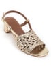 Les BAGATELLES Leder-Sandaletten "Kama" in Gold