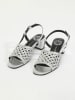 Les BAGATELLES Leren haksandalen "Kama" zilverkleurig
