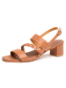 Les BAGATELLES Skórzane sandały "Dezba" w kolorze karmelowym