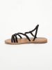 Les BAGATELLES Skórzane sandały "Ahi" w kolorze czarnym