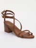 Les BAGATELLES Leren haksandalen "Gentry" camel