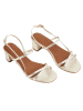 Les BAGATELLES Leren haksandalen "Graciela" zilverkleurig