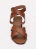 Les BAGATELLES Leren haksandalen "Genessis" camel