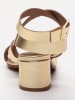 Les BAGATELLES Leren haksandalen "Genessis" donkergoudkleurig