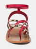 Les BAGATELLES Leder-Sandalen "Buf" in Rot