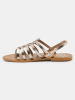 Les BAGATELLES Leder-Zehensandalen "Olleros" in Gold