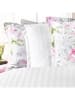 Cacharel 4-delige satijnen beddengoedset "Jardin de Roses" groen/roze/wit