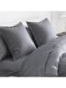 Cacharel textiles 2er-Set: Satin-Kissenbezüge in Grau