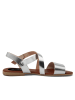 Lionellaeffe Skórzane sandały w kolorze srebrnym
