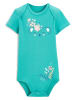 Petit Beguin 2-delige set: rompers wit/turquoise