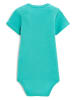 Petit Beguin 2-delige set: rompers wit/turquoise