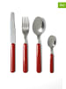 Trendy Kitchen by EXCÉLSA 24-delige bestekset "Fashion" rood