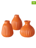 Boltze 3er-Set: Vasen "Esko" in Orange - (H)12 cm