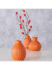 Boltze 3er-Set: Vasen "Esko" in Orange - (H)12 cm