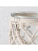 Boltze Windlicht "Netty" in Creme/ Transparent - (H)18 cm