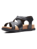 Clarks Leder-Sandalen in Schwarz