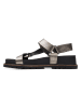 Clarks Skórzane sandały w kolorze czarno-srebrnym
