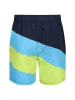 Reebok Zwemshort "Ryan" donkerblauw/turquoise/geel