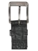 HIDE & STITCHES Leder-Gürtel in Schwarz