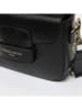 Victor & Hugo Paris Leder-Umhängetasche "Eliane" in Schwarz - (B)25 x (H)16 x (T)6 cm