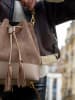 Victor & Hugo Paris Leren handtas "Livy" bruin - (B)21,5 x (H)27 x (D)15 cm