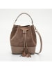 Victor & Hugo Paris Leren handtas "Livy" bruin - (B)21,5 x (H)27 x (D)15 cm