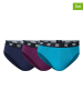 CR7 3er-Set: Slips in Dunkelblau/ Bordeaux/ Hellblau