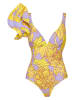 Evia Strój kąpielowy w kolorze fioletowo-żółtym