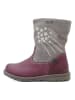 El Naturalista Leder-Winterstiefel in Grau/ Lila