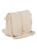 Anna Morellini Leren schoudertas "Monte Avella" beige - (B)25 x (H)23 x (D)7 cm
