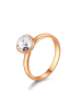 METROPOLITAN Rosévergulde ring met Swarovski-kristal