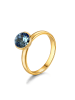 METROPOLITAN Vergulde ring met Swarovski-kristal