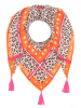 Zwillingsherz Driehoekige sjaal "Adina" oranje - (L)210 x (B)94 cm