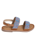 vertbaudet Leren sandalen blauw
