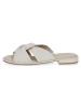 Caprice Skórzane klapki "Monaco" w kolorze białym