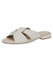 Caprice Skórzane klapki "Monaco" w kolorze białym