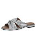 Caprice Leren slippers "Monaco" zilverkleurig