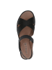 Caprice Leren sandalen "Monaco" zwart