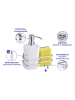 Wenko 2-delig set: afwasmiddeldispenser met spons - 400 ml