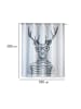Wenko Anti-Schimmel-Duschvorhang "Mr. Deer" in Weiß/ Schwarz - (L)200 x (B)180 cm