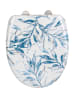 Wenko Easyclose-toiletbril " Catala" wit/blauw