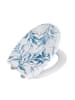 Wenko Easyclose-toiletbril " Catala" wit/blauw