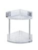 Wenko Edelstahl-Eckregal "Quadro" - (B)28 x (H)32,5 x (T)19,5 cm