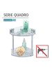 Wenko Edelstahl-Eckregal "Quadro" - (B)28 x (H)32,5 x (T)19,5 cm